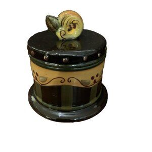 Chocolate Berries Ceramic Sugar Jar by DEMDACO - Hand-Painted 2002